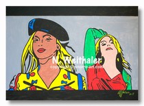 STARLETS - painting acrylic on canvas female